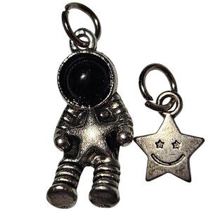 Astronaut Star Pendant Charm Set For Jewelry Crafting Projects Outer Space